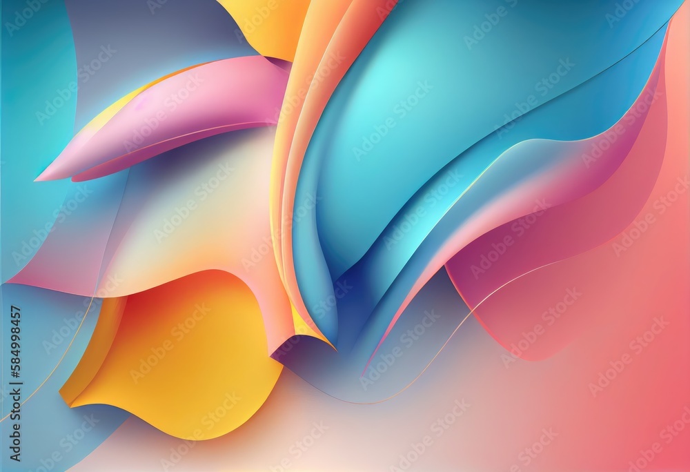 Aufkleber abstract colorful background in soft pastel colors. generative ai
