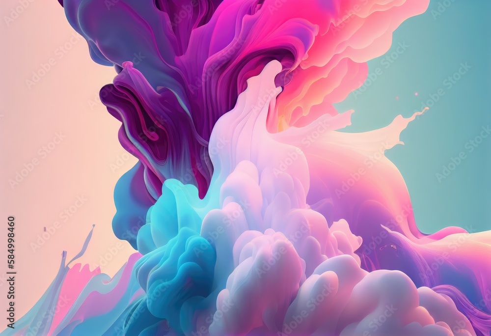Poster abstract colorful background in soft pastel colors. generative ai