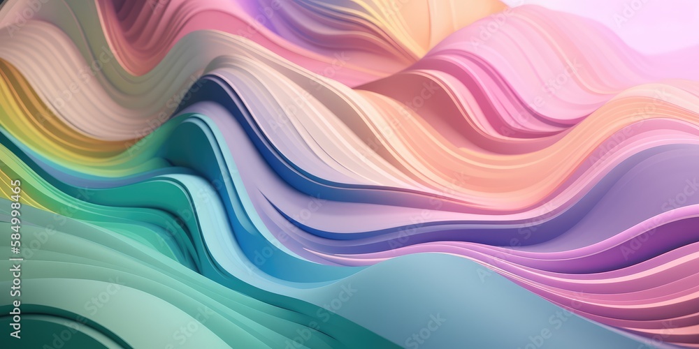 Poster abstract colorful background in soft pastel colors. generative ai