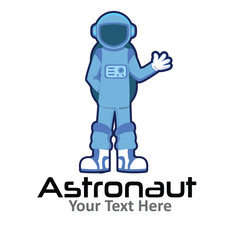 blue astronaut character vector