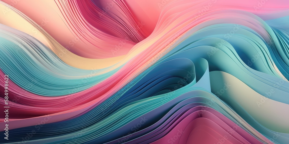 Poster abstract colorful background in soft pastel colors. generative ai