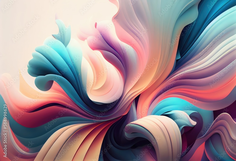 Poster abstract colorful background in soft pastel colors. generative ai