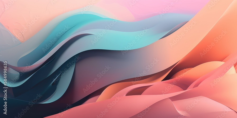 Poster abstract colorful background in soft pastel colors. generative ai