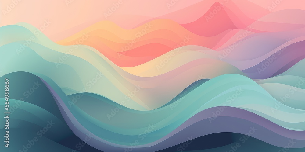 Poster abstract colorful background in soft pastel colors. generative ai