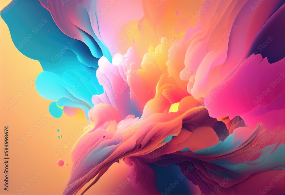 Poster abstract colorful background in soft pastel colors. generative ai
