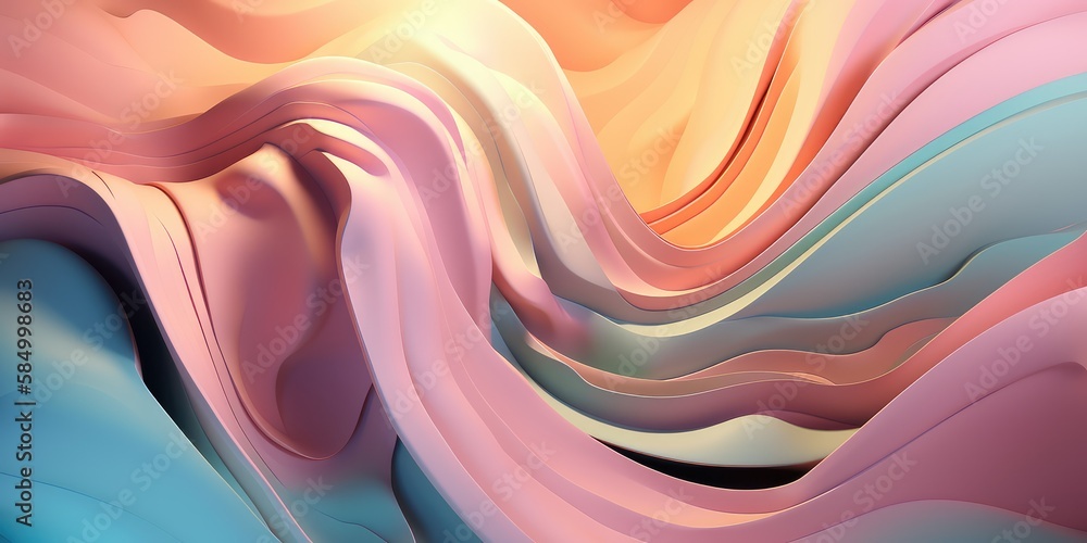 Aufkleber abstract colorful background in soft pastel colors. generative ai