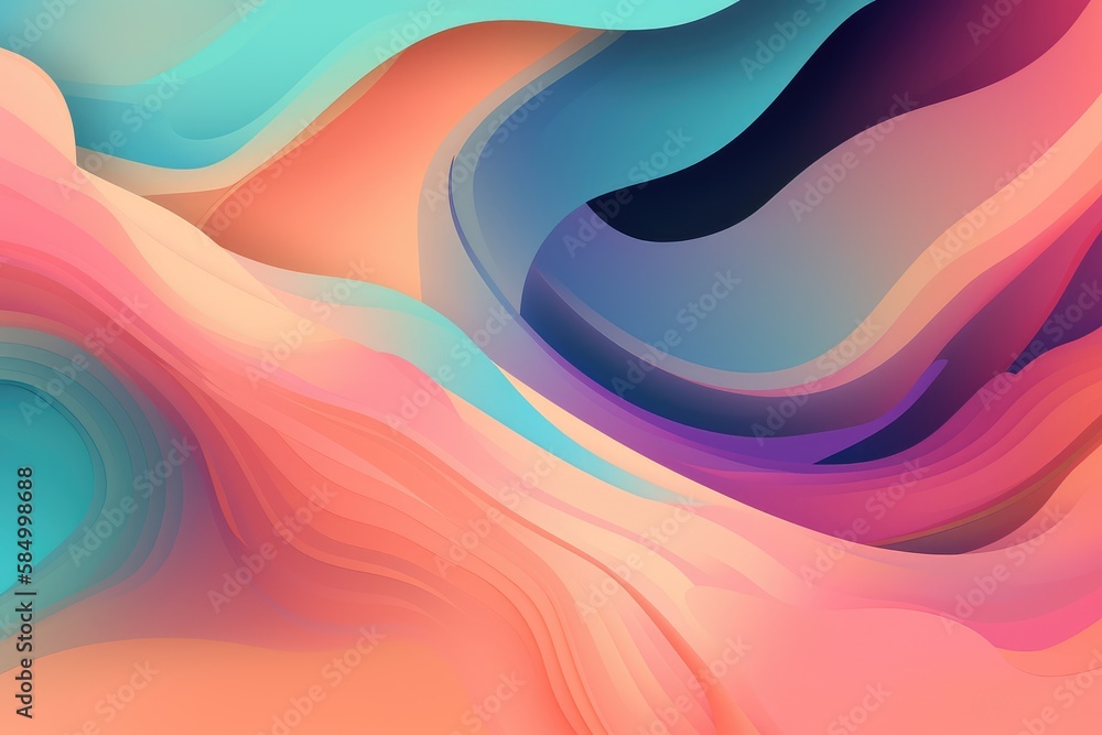 Poster abstract colorful background in soft pastel colors. generative ai