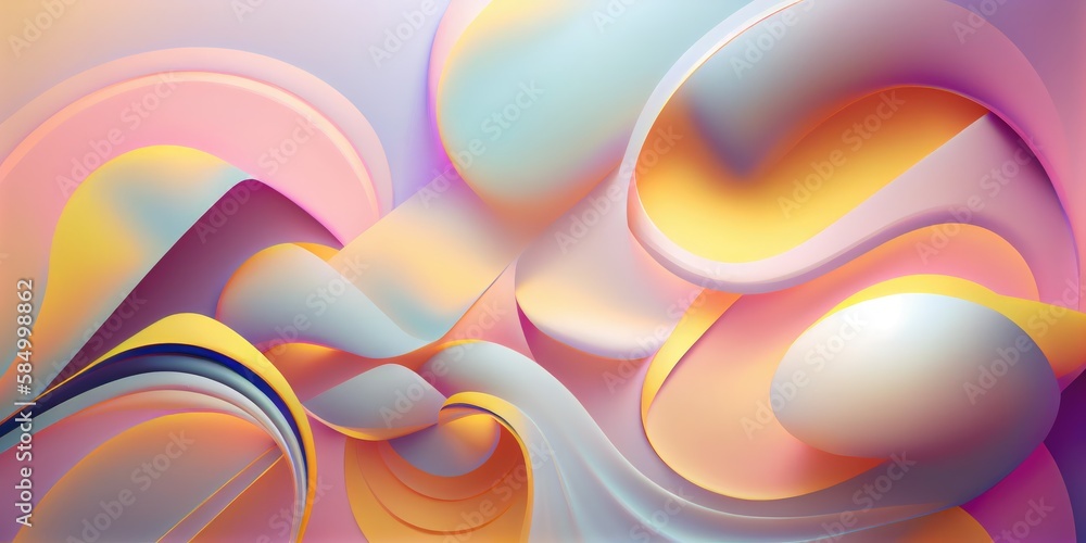 Poster abstract colorful background in soft pastel colors. generative ai