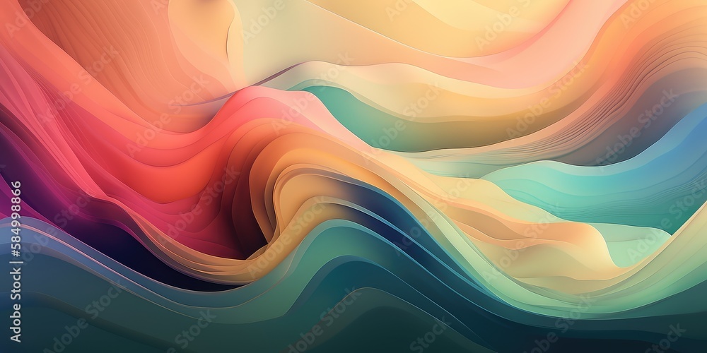 Poster abstract colorful background in soft pastel colors. generative ai