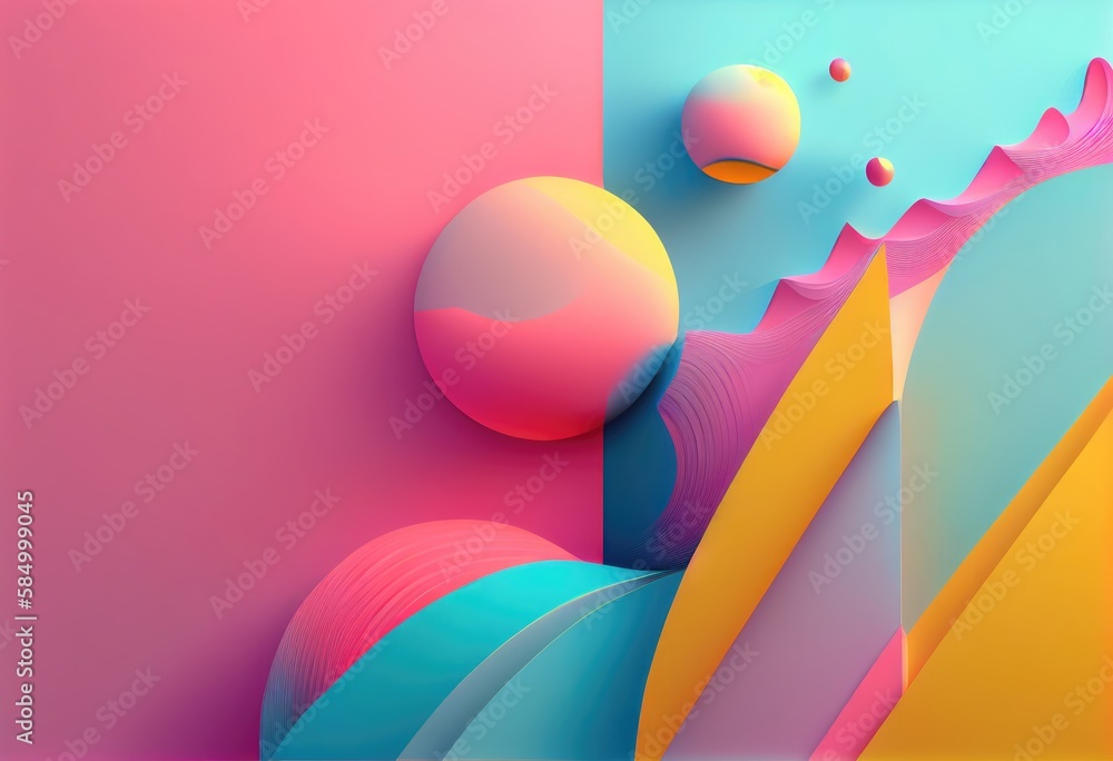 Poster abstract colorful background in soft pastel colors. generative ai