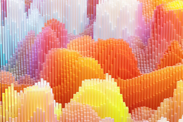 3D background. Abstract data visualization concept.