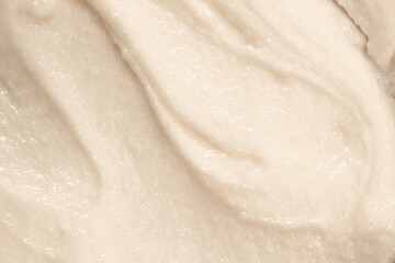 Fototapeta na wymiar Vanilla cream ice cream. Ice cream texture. Delicious sweet dessert close-up as a background.