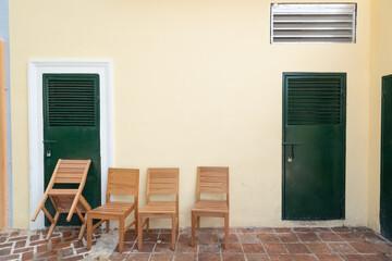 chair seat in patio. chair seat furniture. chair seat at backyard. photo of chair seat