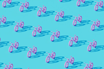 Mountain bike rendered in pink