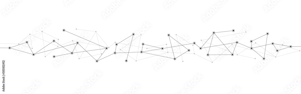 Poster technology polygonal network connect lines and dots background template.