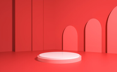 3d rendering podium platform