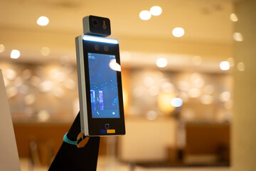 face scanner Thermometer before staying in a hotel