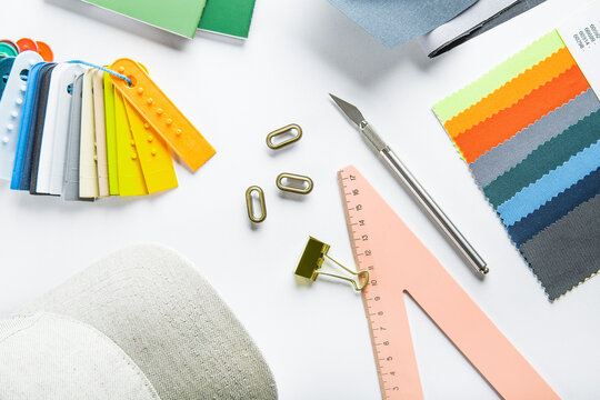 Still life of sewing supplies