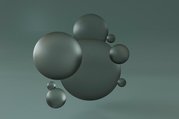 abstract green spheres.