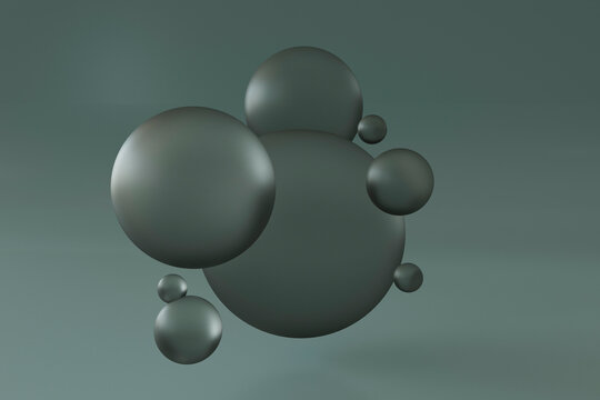 abstract green spheres.