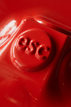 3d render of a red esc button