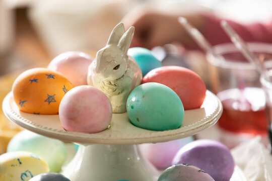 Decorative Plate Full Of Easter Eggs