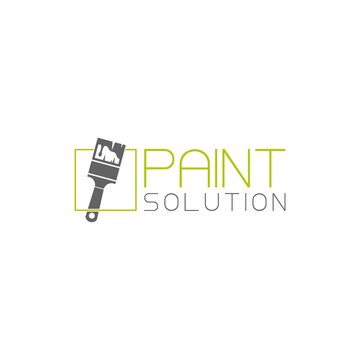 Paint brush logo. Paint solution icon isolated on white background