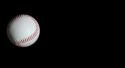 Baseball ball on the night background.