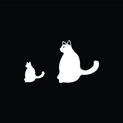 Sitting cat logo for pet sitting or pet care business