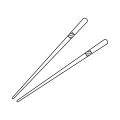 Hand drawn vector illustration of chopsticks.