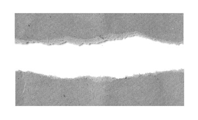 ripped paper on white background and have copy space for design in your work.