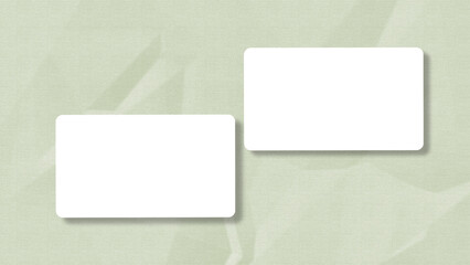 blank white business card mockup