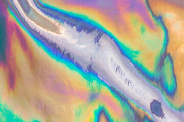 Iridescent rainbow-like texture. Full frame abstract colorful background