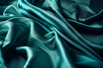 Obraz premium Silky or silk texture fabric material wallpaper background texture. Luxury satin flowing velvet cloth pattern. AI generated