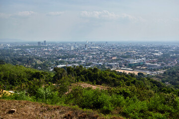 High angle view of the city