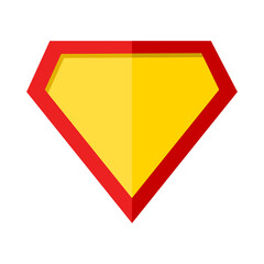 Blank Superhero icon on transparent background.	