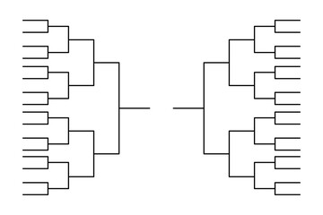 Tournament bracket templates on transparent background.