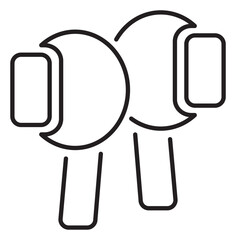 Information technology earphone vector icon illustration