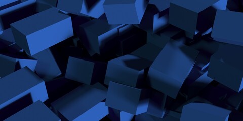 dark background of volumetric blue figures