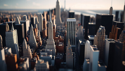 city skyline created with Generative AI technology