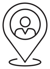 Information technology customer location vector icon illustration