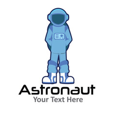 blue astronaut character vector