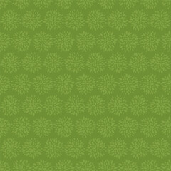 Green seamless pattern with small petals