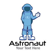 blue astronaut character vector