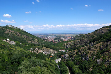 Fototapeta na wymiar vue depuis la forteresse Asens, Bulgarie