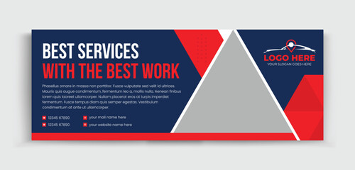 Car Rental Service Facebook Cover Design Template, Banner Template and Web Banner Template Design for Social Media Post