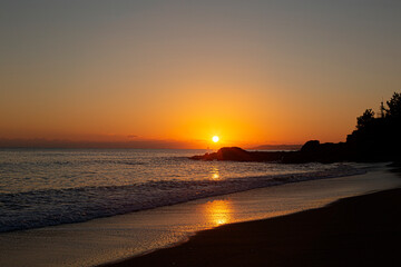 beautiful Sunrise at beach, South Korea.
