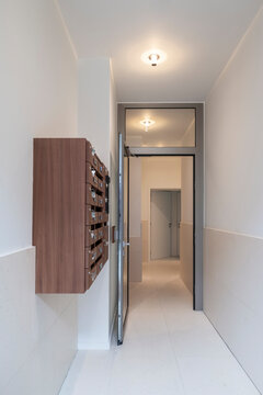 hallway in apartment building