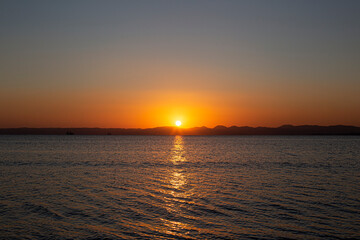 beautiful Sunrise at beach, South Korea.