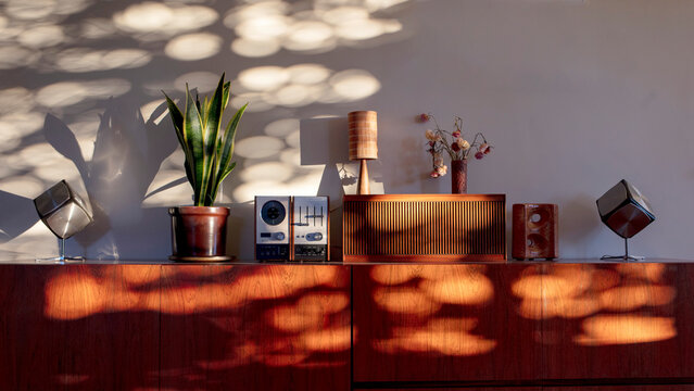 Vintage seventies interior and music equipment